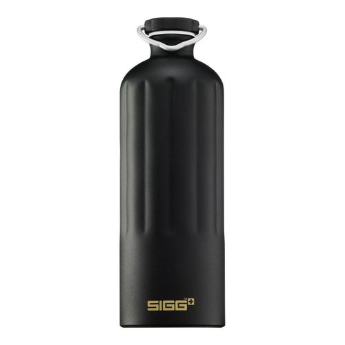 Esbit Majoris Trinkflasche Aus Edelstahl – 1,38 L, Schwarz, Mit Loop-Kappe, BPA-frei